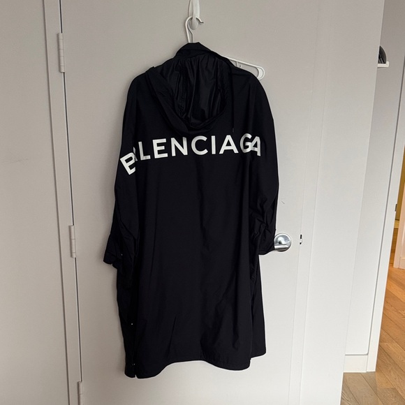 Balenciaga Jackets & Blazers - Balenciaga Black Hooded Coat